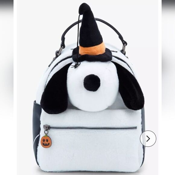 NWT Peanuts Snoopy Witch Plush Mini Backpack - Picture 1 of 10